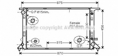 AVA QUALITY COOLING aia2291 -  Радиатор, охлаждение двигателя